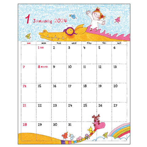 Greeting Life Desktop Calendar 2024 C-1518-RY