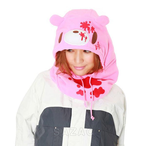 SAZAC Gloomy Bear Pink Kigurumi Neck Warmer