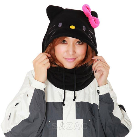 SAZAC Hello Kitty Black Kigurumi Neck Warmer