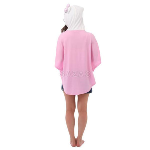 SAZAC Hello Kitty Pink Hoodie Poncho