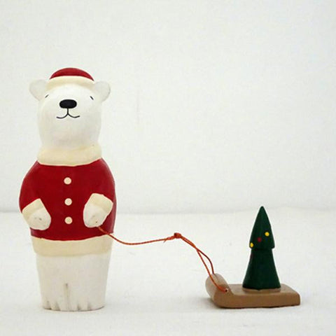 T-lab polepole animal Holiday Santa Claus Bear Tree