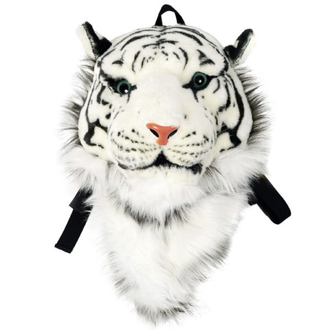 Animal Head Backpack White Tiger Head Backpack