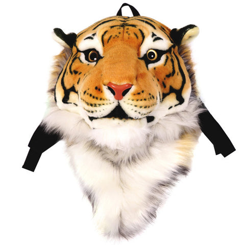 Animal Head Backpack Yellow Tiger Head Backpack