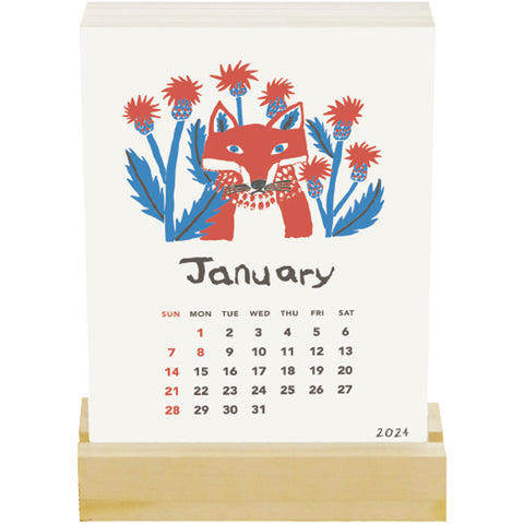 Greeting Life Letterpress Stand Calendar 2024 C-1531-MR