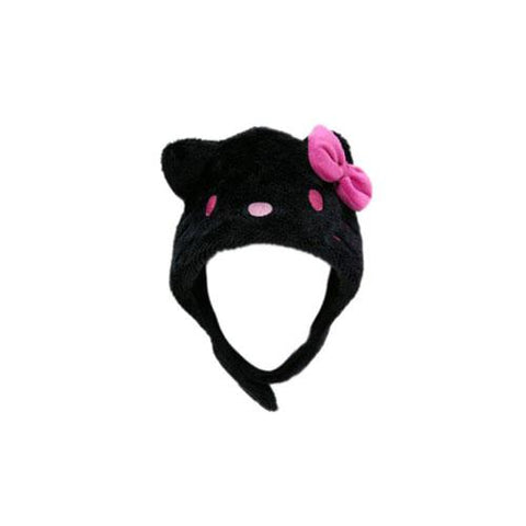 SAZAC Hello Kitty Black Kigurumi Cap