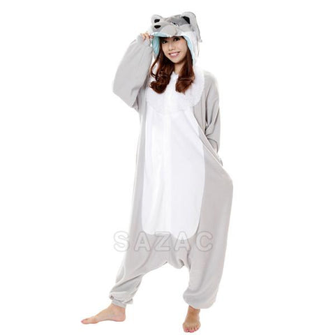 SAZAC Silver Wolf Kigurumi