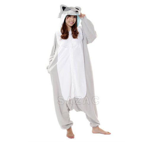 SAZAC Silver Wolf Kigurumi